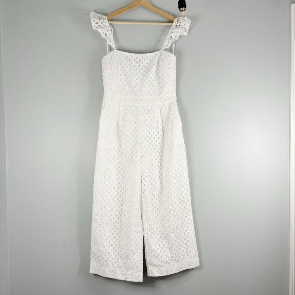 J. Crew Ivory Eyelet Jumpsuit